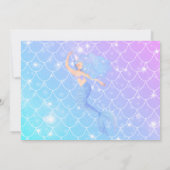 Kleurrijke zeemeermin onder het zee verjaardagsfee kaart (Achterkant)