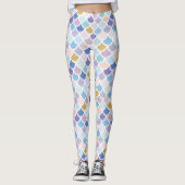 Kleurrijke Zeemeermin-schaal Leggings (Voorkant)