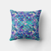 Kleurrijke Zeemeermin schalen patroon kleine meisj Kussen (Achterkant)