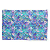 Kleurrijke Zeemeermin schalen patroon kleine meisj Kussensloop (Achterkant)