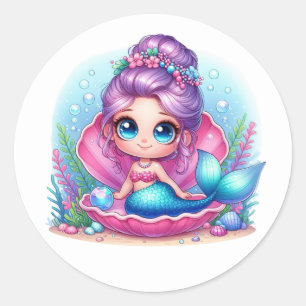 Kleurrijke zeemeermin Stickers