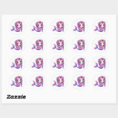 Kleurrijke zeemeermin Stickers (Vel)