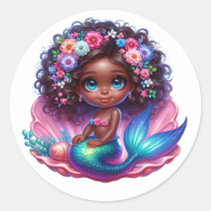 Kleurrijke zeemeermin Stickers