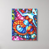 Kleurrijke zeemeerminnen Abstracte originele schil Canvas Afdruk (Voorkant)