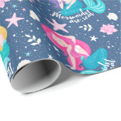 Kleurrijke zeemeerminnen cadeaupapier (Rol Hoek)