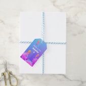 Kleurrijke Zeepaardje Feest Cadeaulabel (Met Touw)