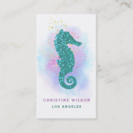 Kleurrijke zeepaardje logo visitekaartje