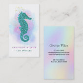 ·Kleurrijke zeepaardje logo visitekaartje (Voorkant / Achterkant)