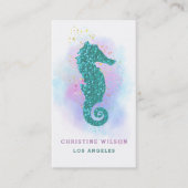 ·Kleurrijke zeepaardje logo visitekaartje (Voorkant)