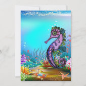 Kleurrijke zeepaardkaart kaart (Achterkant)