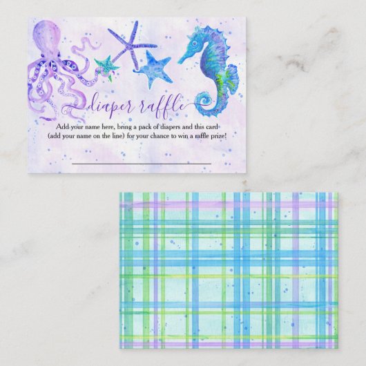 Kleurrijke zeepaardoctopus zeesterren kust Baby Visitekaartje (Voorkant / Achterkant)