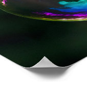 Kleurrijke zeepbellen drijven poster (Hoek)