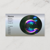Kleurrijke zeepbellen drijven visitekaartje (Voorkant)
