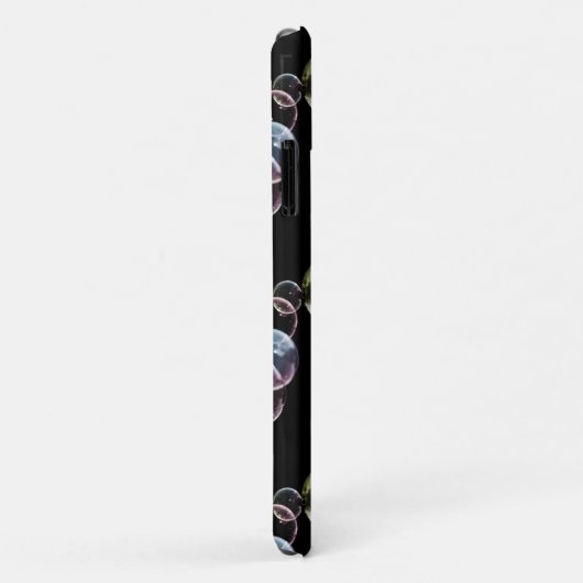 kleurrijke zeepbellen op zwart Case-Mate iPhone case (Achterkant/rechts)