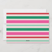 Kleurrijke Zeer Vrolijke Horizontale Kerstfoto Feestdagenkaart (Achterkant)