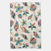 Kleurrijke zeeschelpen modern patroon theedoek (Verticaal)