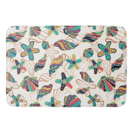 Kleurrijke zeeschelpen naadloos patroon douchegord badmat