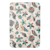 Kleurrijke zeeschelpen naadloos patroon douchegord badmat (Voorkant Verticaal)