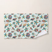 Kleurrijke zeeschelpen patroon badhanddoek set bad handdoek (Handdoek)