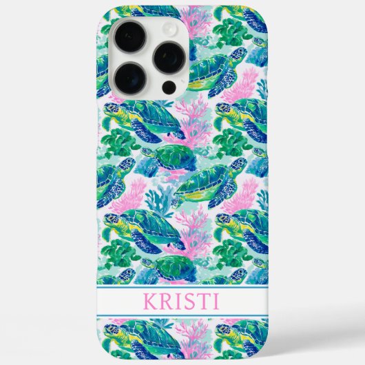 Kleurrijke Zeeschildpadden Geborduurde Hoes-Case-M Case-Mate iPhone Case (Achterkant)
