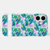 Kleurrijke Zeeschildpadden met Monogram Case-Mate iPhone Case (Achterkant (horizontaal))