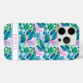 Kleurrijke Zeeschildpadden met Monogram Case-Mate iPhone Case (Achterkant (horizontaal))
