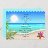 Kleurrijke Zeester Bruidsfeest Uitnodiging (Voorkant / Achterkant)