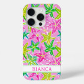 Kleurrijke Zeester Monogram Case-Mate iPhone Case (Achterkant)