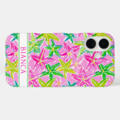 Kleurrijke Zeester Monogram Case-Mate iPhone Case (Achterkant (horizontaal))