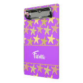 Kleurrijke zeester op paars mini klembord (Angled2)