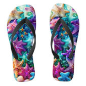 Kleurrijke zeesterren paar Teenslippers (Voetbed)