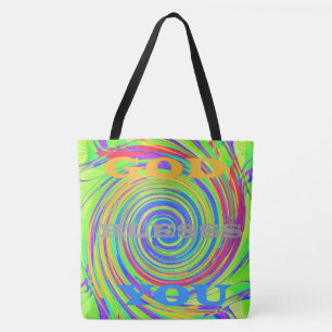 Kleurrijke Zegeningen van Boven   God Zegene Jou Tote Bag