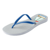 Kleurrijke zeilboot 1 Teenslipper Teenslippers (Schuin)