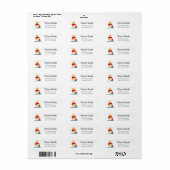 Kleurrijke Zeilboot Retouradreslabels Etiket (Full Sheet)
