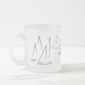 Kleurrijke zeilboten, voorgekookte Mok (Links)