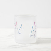 Kleurrijke zeilboten, voorgekookte Mok (Center)