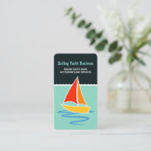 Kleurrijke Zeiljacht Zeilboot Verticale Varen Visitekaartje (Staand voorkant)