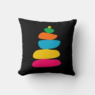 Kleurrijke zen balans stenen kussen