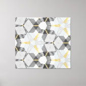 Kleurrijke zeshoek vierkant: geometrische caleidos canvas afdruk (Voorkant)