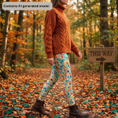 Kleurrijke zeshoekige mozaïeklegging leggings
