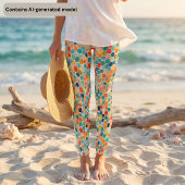 Kleurrijke zeshoekige mozaïeklegging leggings