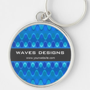 Kleurrijke Zig Zag Golven Modern Abstract Patroon Sleutelhanger
