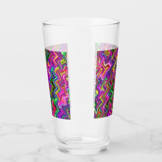 Kleurrijke Zigzag #2 Glas (Rechts)