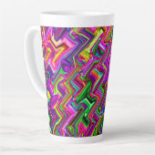 Kleurrijke Zigzag #2 - Latte Mok (Linkerhoek)