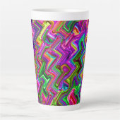 Kleurrijke Zigzag #2 - Latte Mok (Voorkant)