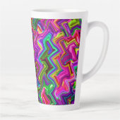 Kleurrijke Zigzag #2 - Latte Mok (Rechts)