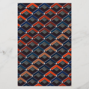 kleurrijke zigzag Karo-stappen Briefpapier