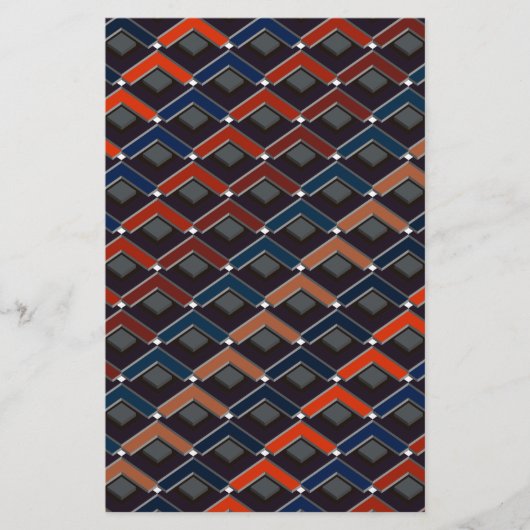kleurrijke zigzag Karo-stappen Briefpapier (Voorkant)