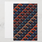 kleurrijke zigzag Karo-stappen Briefpapier (Voorkant / Achterkant)