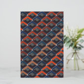 kleurrijke zigzag Karo-stappen Briefpapier (Staand voorkant)